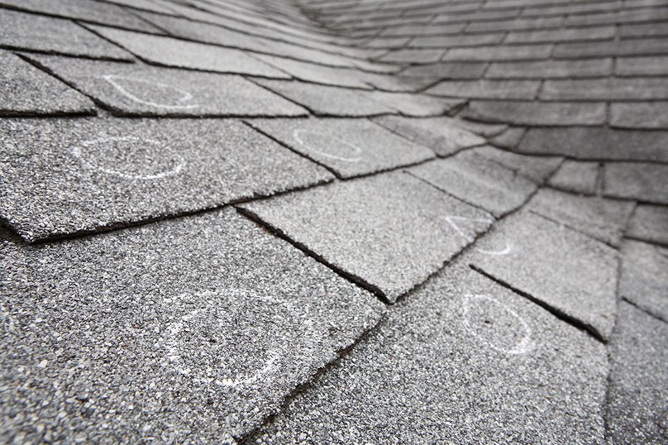 A close up of the roof of a house